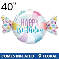Candy Shape Happy Birthday Balloon