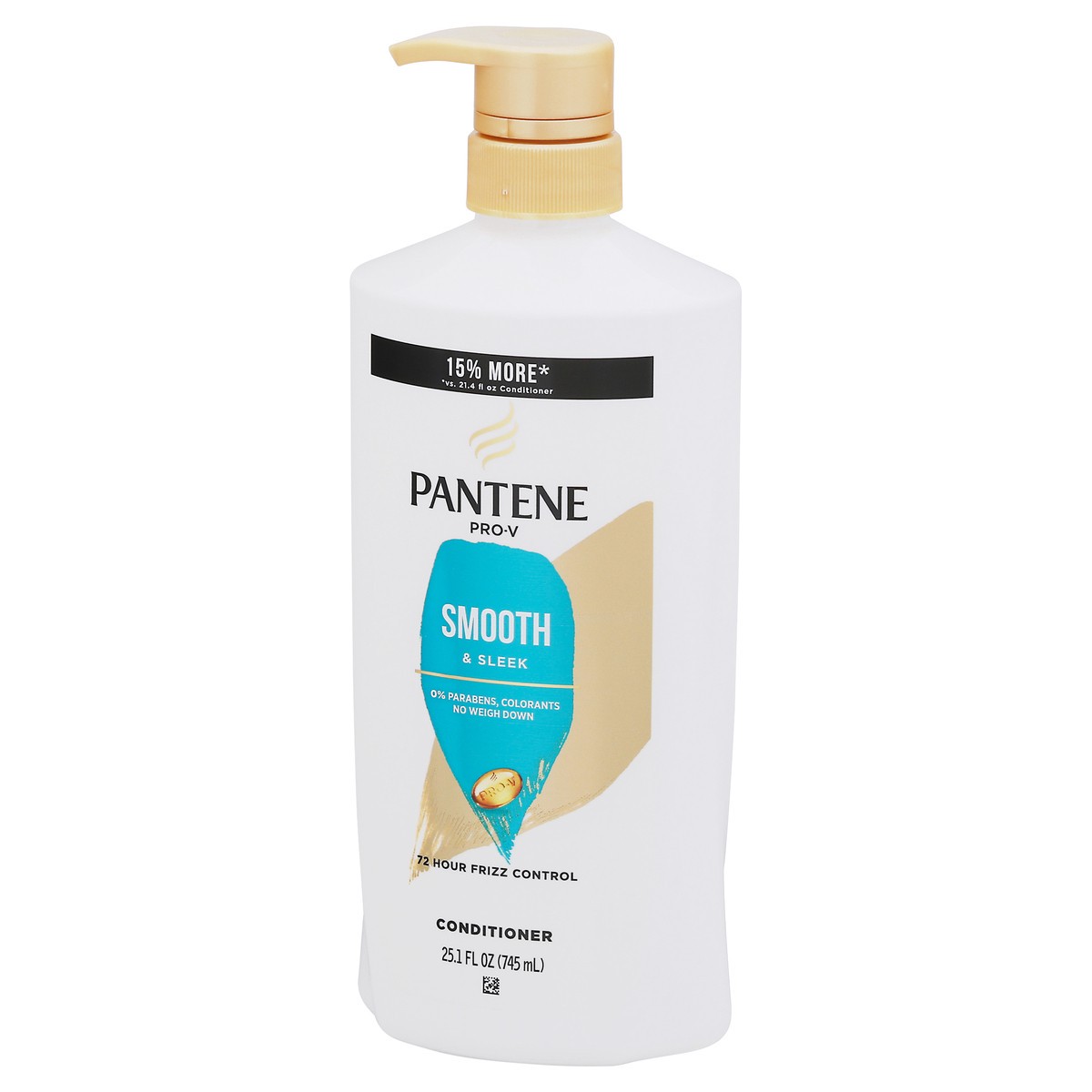 slide 7 of 9, Pantene Smooth & Sleek 72 HR Smoothness Conditioner 25.1 FL OZ/745mL, 25.1 oz