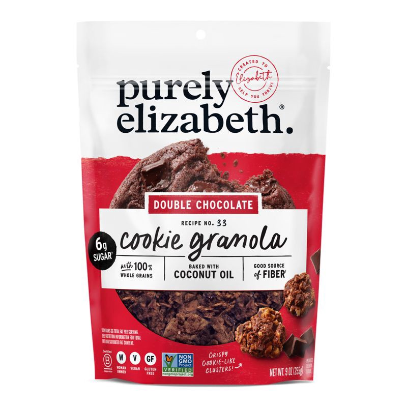 slide 5 of 6, purely elizabeth. Purely Elizabeth Double Chocolate Cookie Granola - 9oz, 9 oz