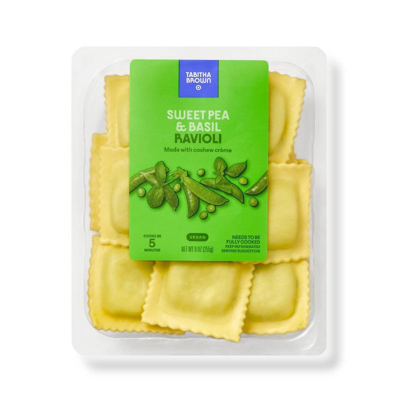 slide 1 of 3, Sweet Pea & Basil Vegan Ravioli - 9oz - Tabitha Brown for Target, 9 oz