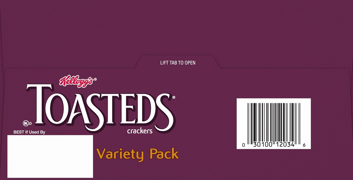 slide 3 of 10, Toasteds Kellogg's Toasteds Crackers, Variety Pack, 40 oz, 5 Count, 40 oz