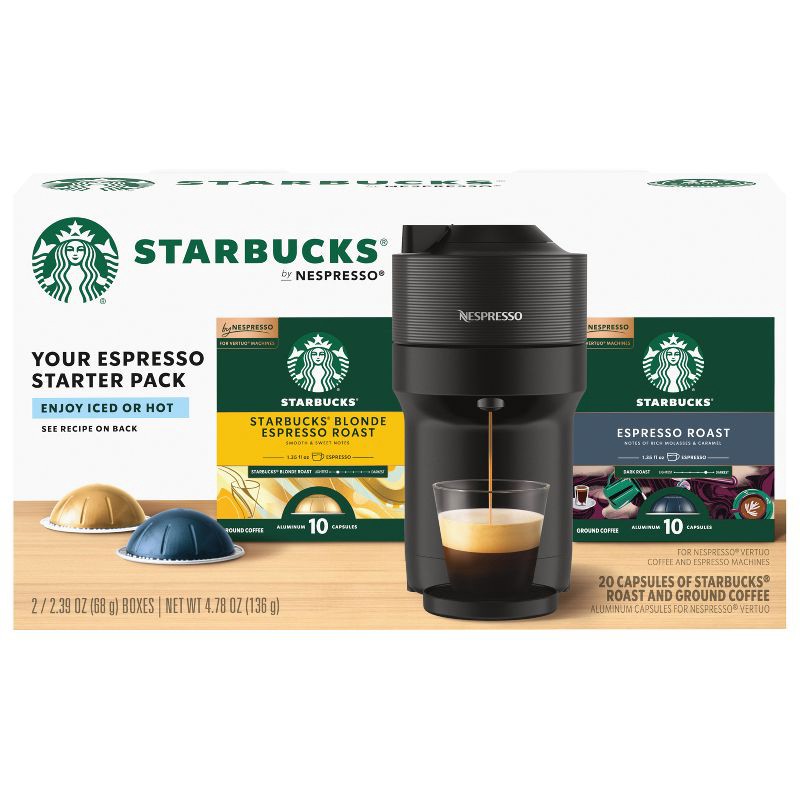 slide 1 of 10, Starbucks By Nespresso Vertuo Line Espresso and Blonde Roast Dual Pack Coffee Pods - 20ct, 20 ct