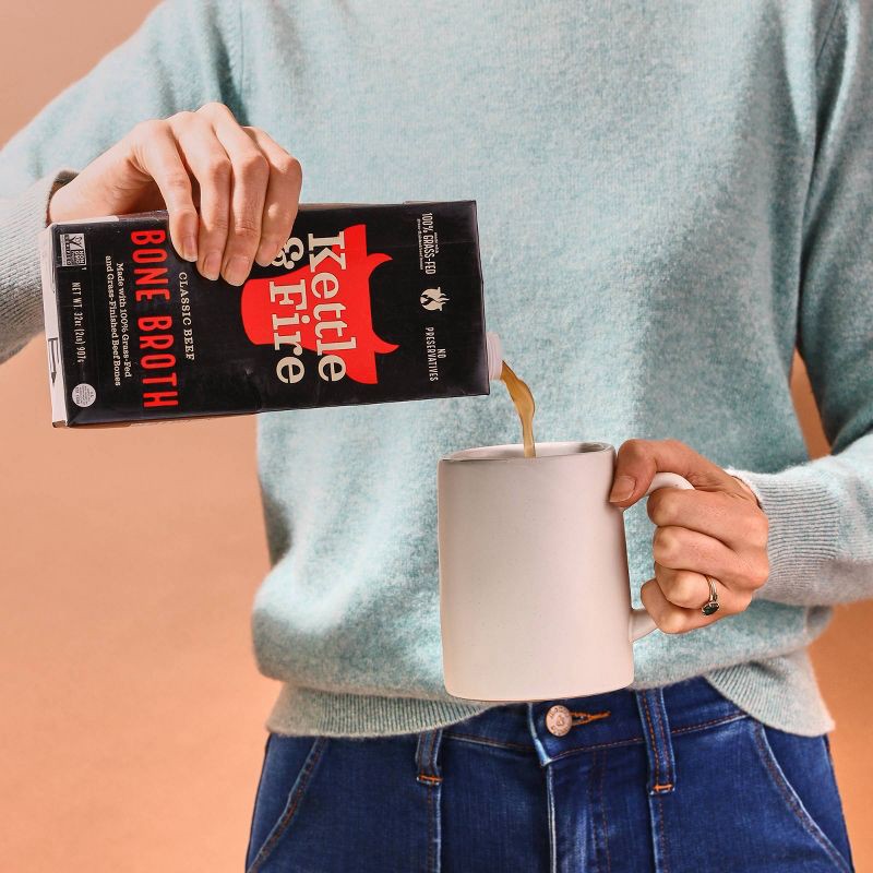 slide 4 of 5, Kettle & Fire Gluten Free Beef Bone Broth - 32oz, 32 oz