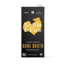 Kettle & Fire Gluten Free Chicken Bone Broth - 32oz