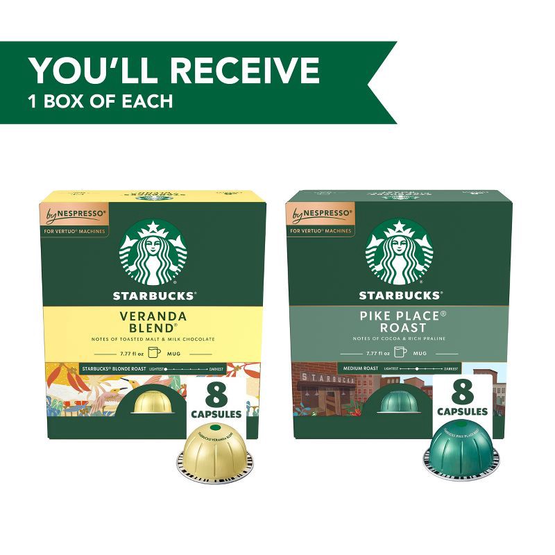 slide 4 of 10, Starbucks Vertuo Line Medium Roast Dual Pack Coffee - 7.04oz/16ct, 7.04 oz, 16 ct