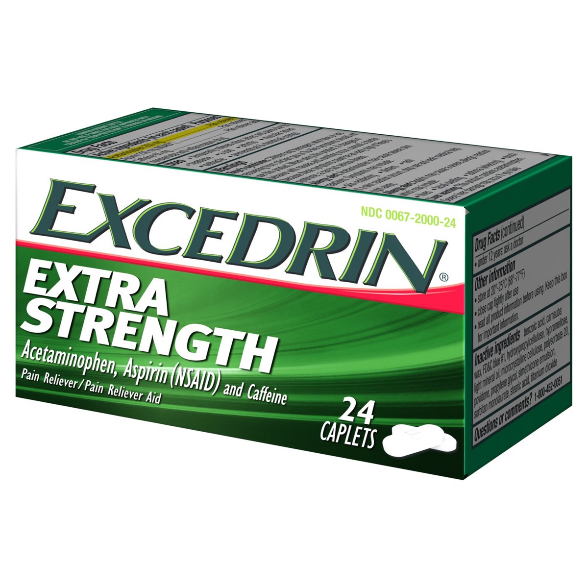 slide 3 of 9, Excedrin Extra Strength Pain Reliever / Pain Reliever Aid Caplets, 24 ct
