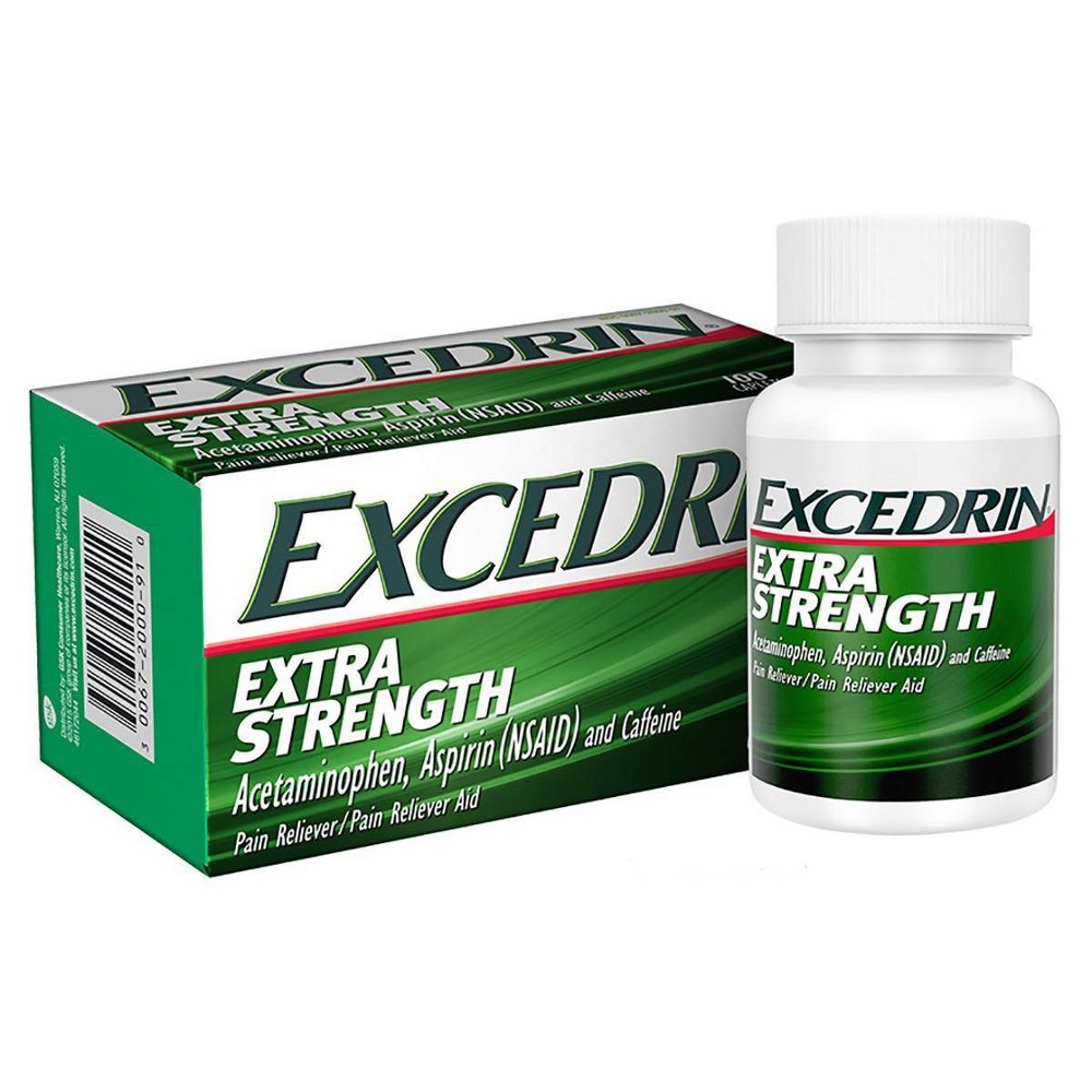 slide 4 of 5, Excedrin Extra Strength Pain Reliever / Pain Reliever Aid Caplets, 24 ct