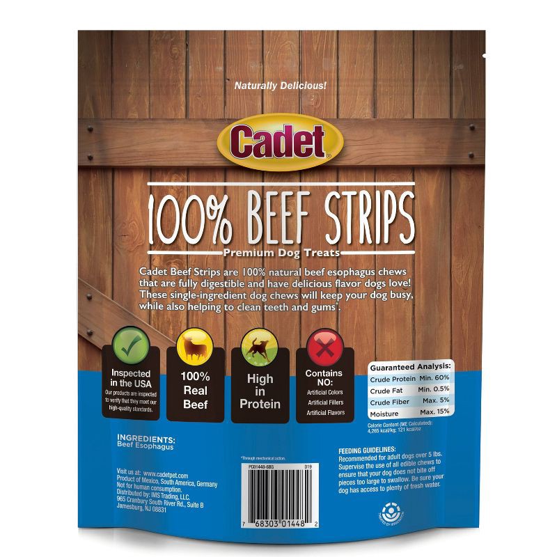 slide 2 of 6, Cadet 100% Beef Strips Dog Treats - 8oz, 8 oz