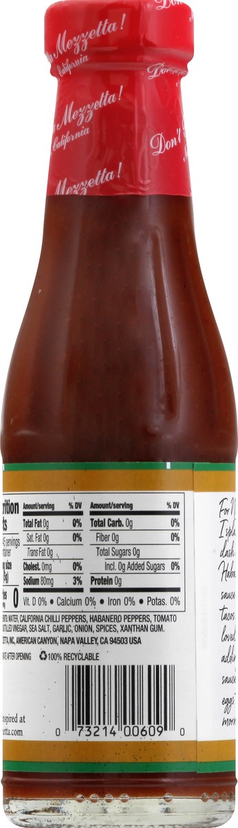 slide 10 of 10, Mezzetta California Habanero Hot Sauce, 7.5 fl oz, 7.5 fl oz