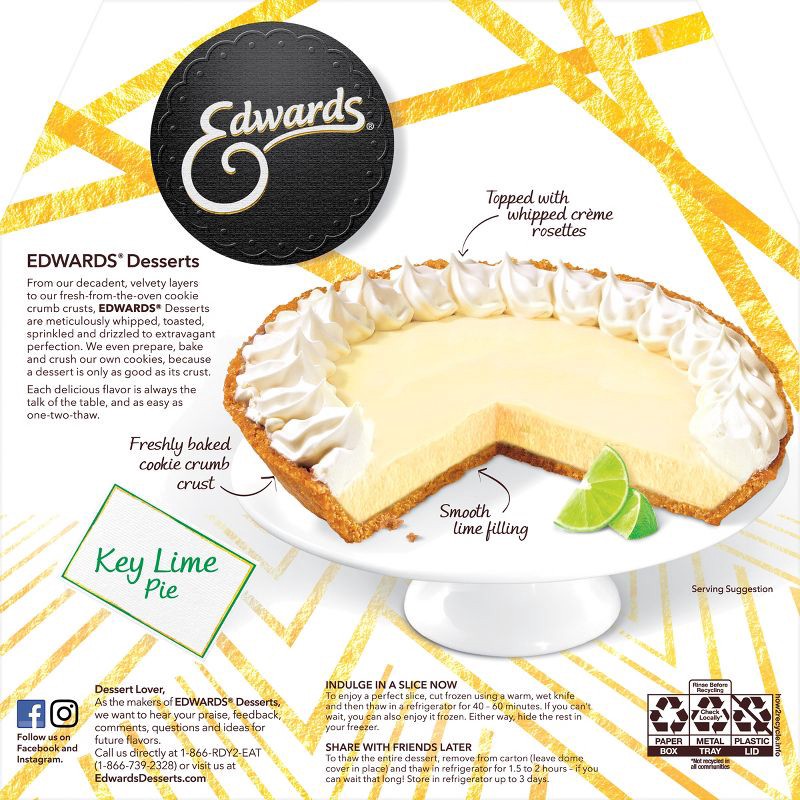 slide 2 of 7, Edwards Premium Frozen Desserts Key Lime Pie - 30.4oz, 30.4 oz