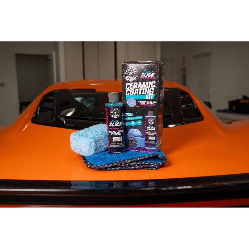 slide 2 of 2, Chemical Guys HydroSLICK Ceramic Coating Kit: Liquid Automotive Protector, Unscented Cleaner, Headlight Restoration, 1 ct