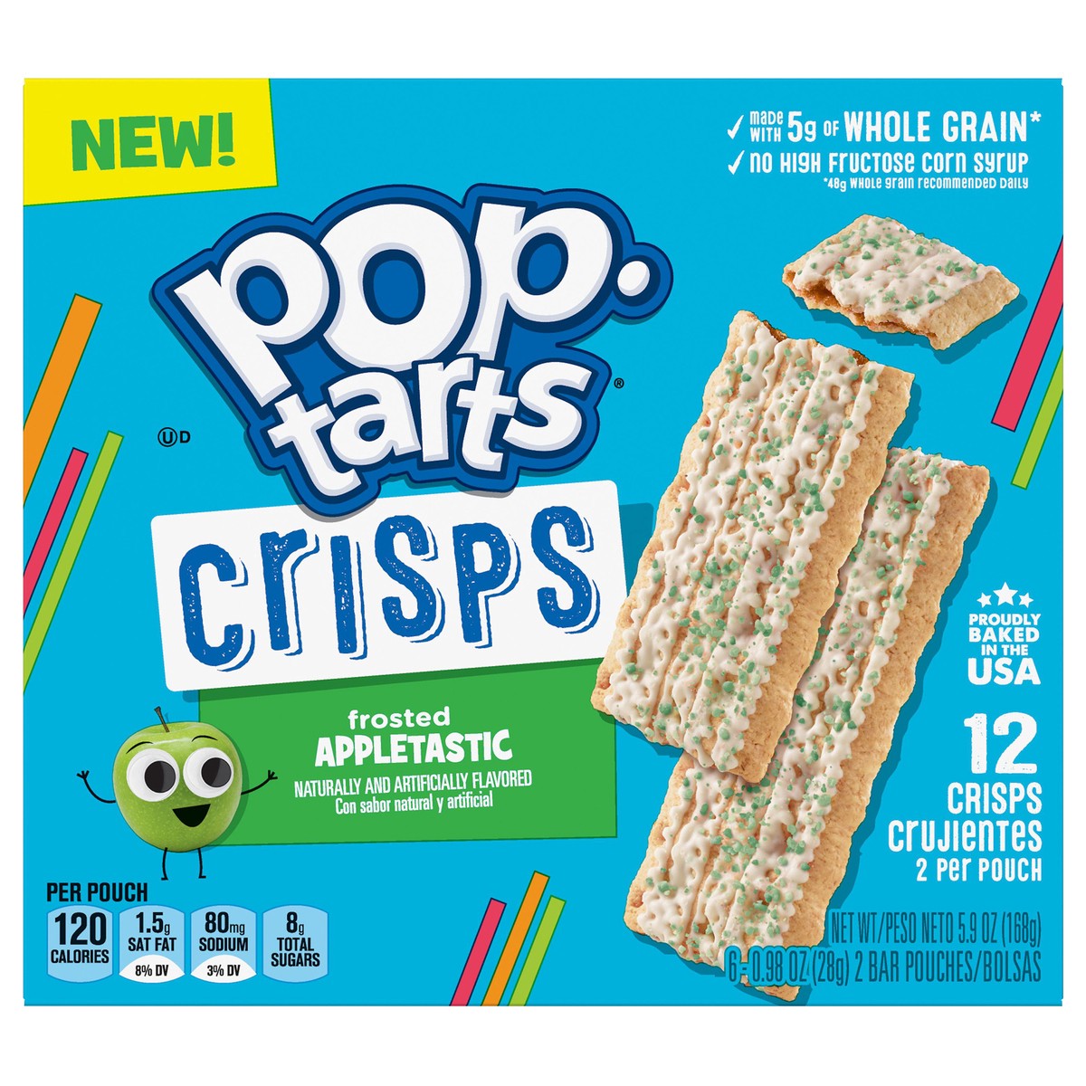 slide 1 of 5, Pop-Tarts Baked Snack Bars, Frosted Appletastic, 5.9 oz, 12 Count, 5.9 oz