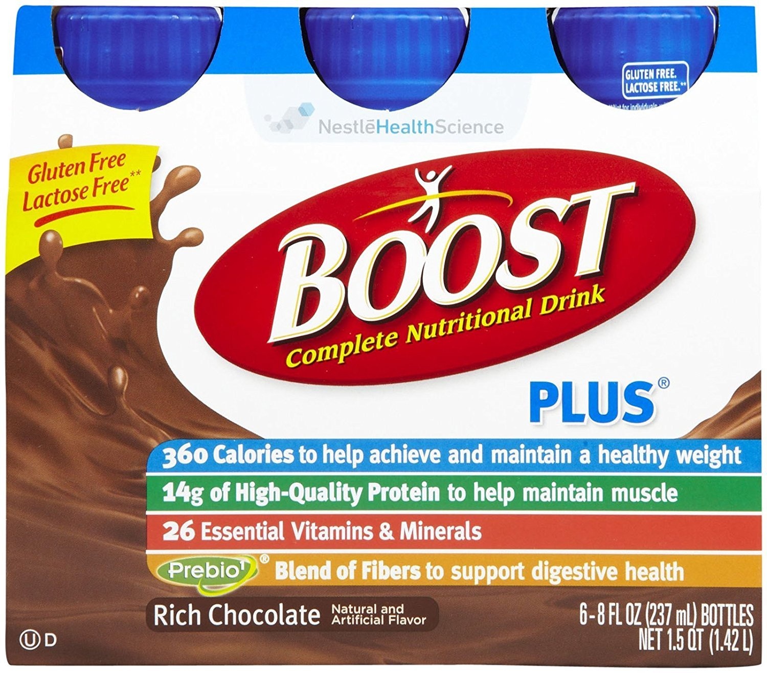 slide 1 of 1, Boost Plus Chocolate Nutrition Shakes 8 Oz, 6 ct