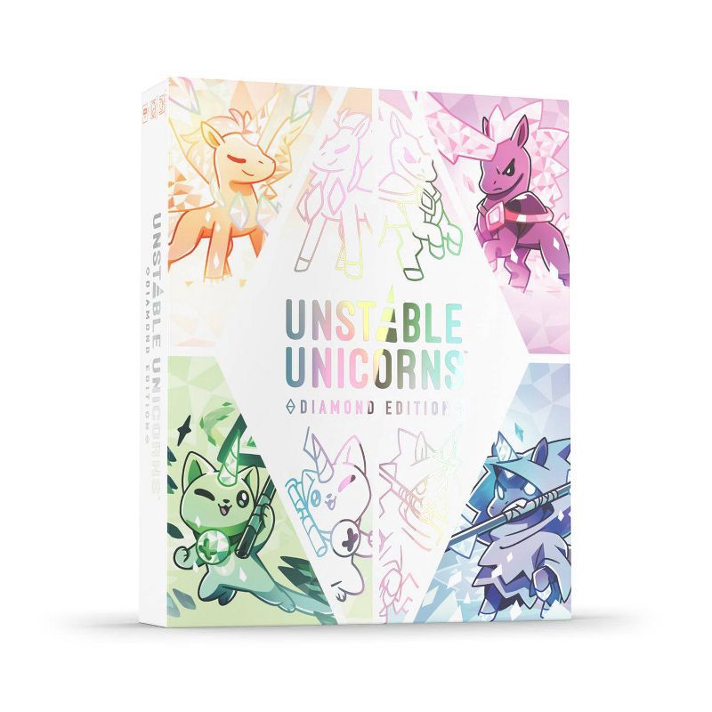 slide 1 of 3, TeeTurtle Unstable Unicorns Diamond Edition Game, 1 ct
