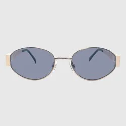 Metal Oval Sunglasses - Wild Fable™ Gold: Adjustable Nose Pads, Maximum UV Protection