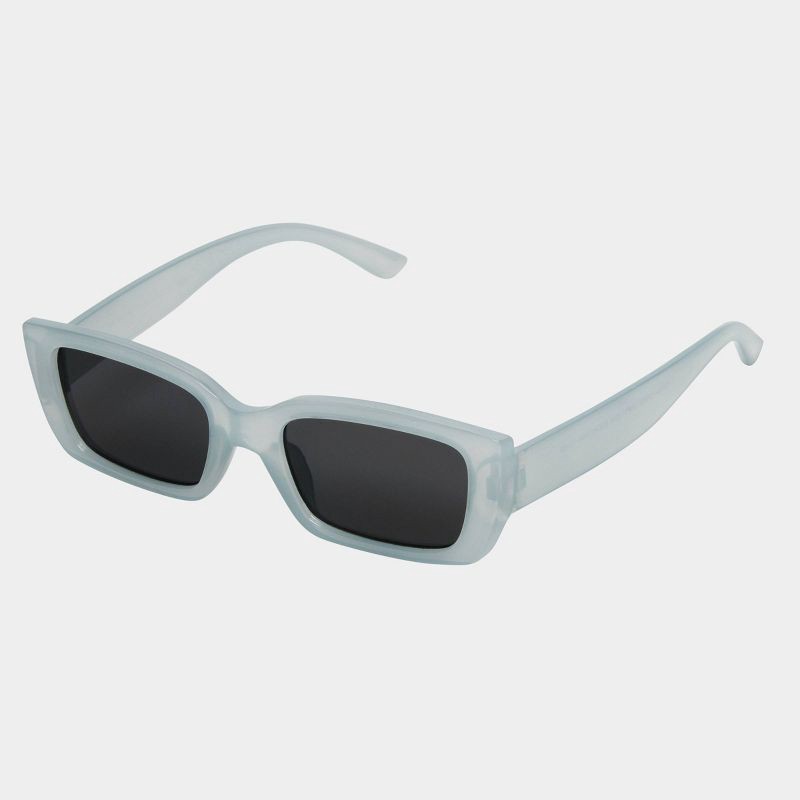 slide 2 of 2, Women's Plastic Rectangle Sunglasses - Universal Thread™ Blue: Maximum UV Protection, Medium Fit, 1 ct