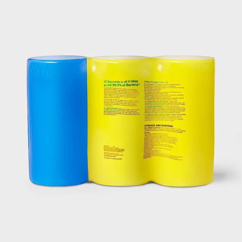 slide 3 of 4, Lemon and Fresh All Purpose Disinfecting Wipes - 75ct/3pk - up&up™, 75 ct, 3 ct