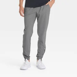 Men's Lightweight Tricot Jogger Pants - All In Motion™ Heathereded Black M: Zippered Pocket