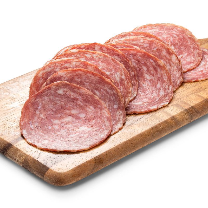 slide 2 of 3, Sliced Uncured Genoa Salami - 5oz - Good & Gather™, 5 oz