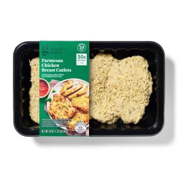 No Antibiotics Ever Fresh Parmesan Chicken Breast Cutlets - 20oz/4ct - Good & Gather™