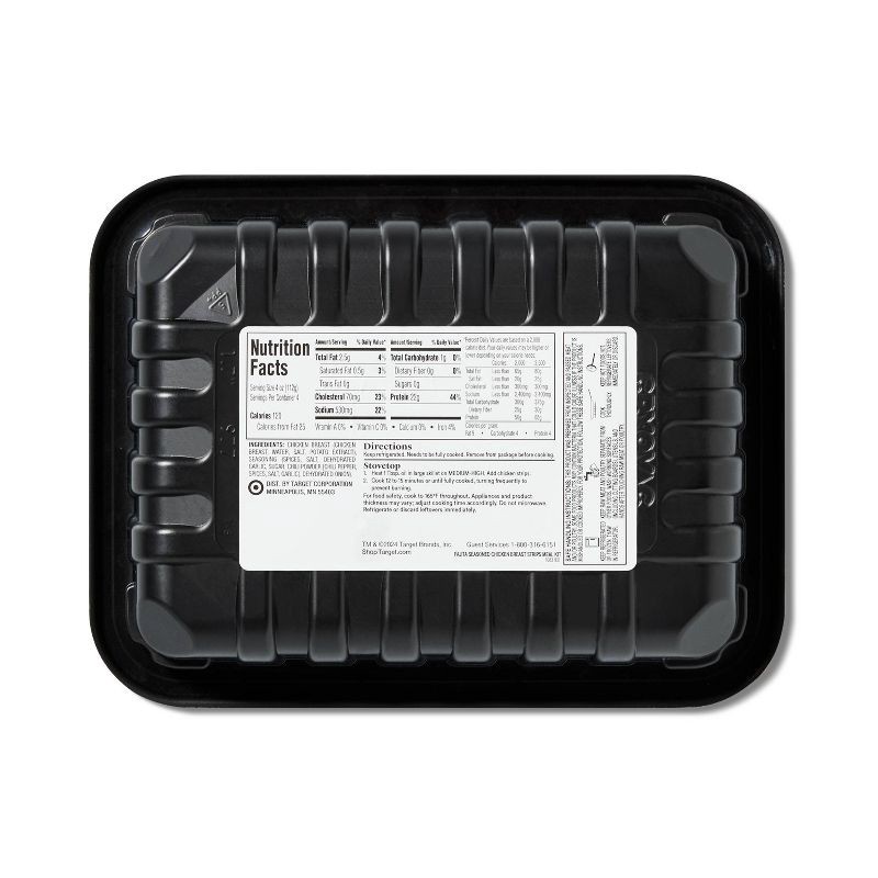 slide 2 of 3, Fajita Seasoned Chicken Breast Strips Meal Kit - 16oz - Good & Gather™, 16 oz