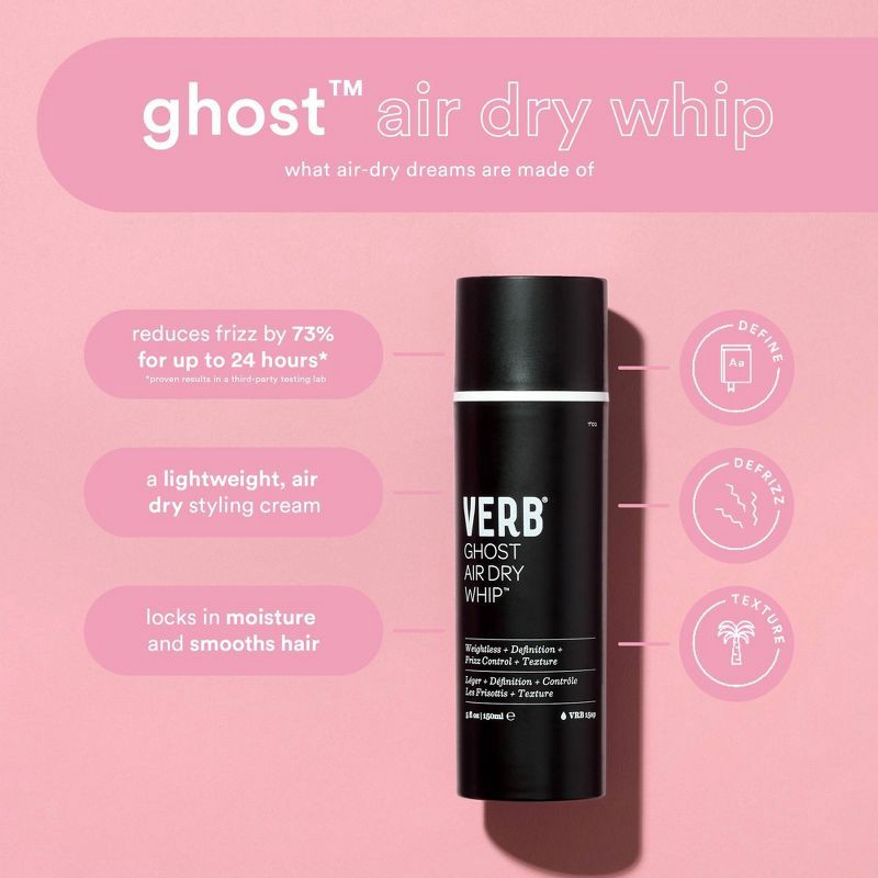 slide 3 of 8, VERB Ghost Air Dry Whip - 5 fl oz - Ulta Beauty, 5 fl oz