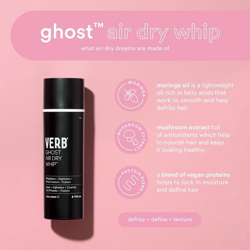 slide 4 of 8, VERB Ghost Air Dry Whip - 5 fl oz - Ulta Beauty, 5 fl oz
