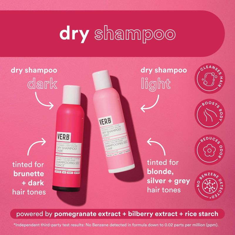 slide 3 of 9, VERB Dry Shampoo - Dark - 5 fl oz - Ulta Beauty, 5 fl oz