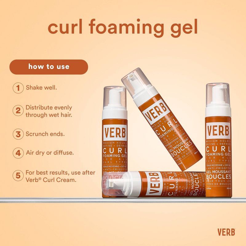 slide 6 of 10, VERB Curl Foaming Gel - 6.7 fl oz - Ulta Beauty, 6.7 fl oz