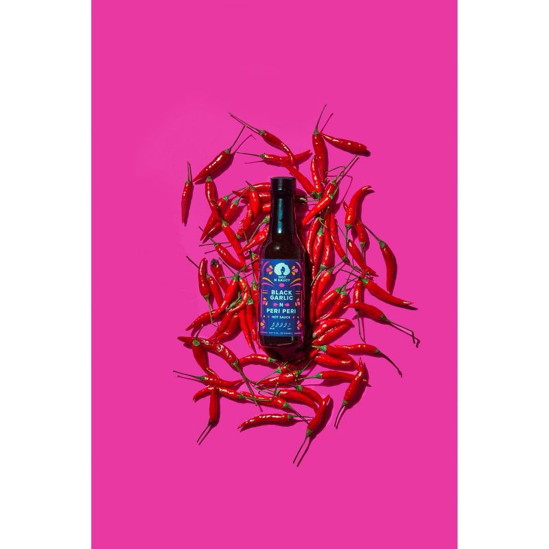 slide 3 of 5, Hot N Saucy Black Garlic N Peri Peri Hot Sauce - 5oz, 5 oz
