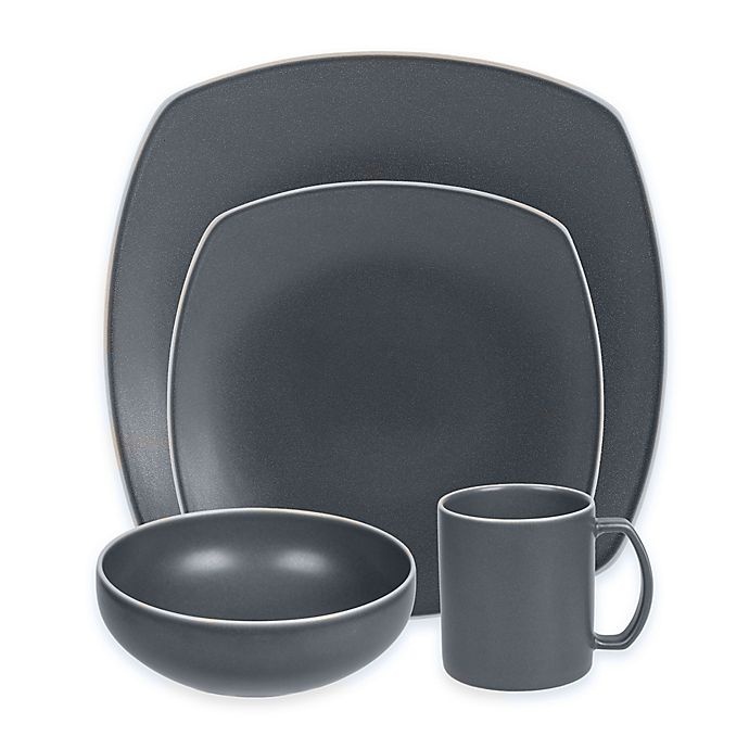 slide 1 of 1, Artisanal Kitchen Supply Edge Dinnerware Set - Slate Blue, 16 ct