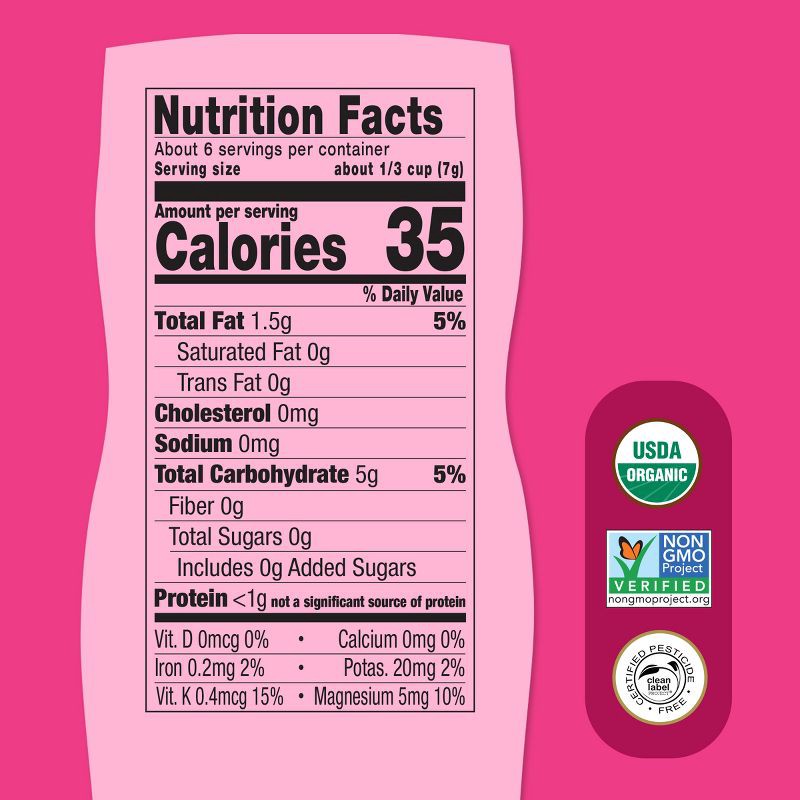 slide 6 of 10, Once Upon a Farm Fruit and Veggie Puffs Strawberry Sweet Potato & Coconut Baby Snacks - 1.5oz, 1.5 oz