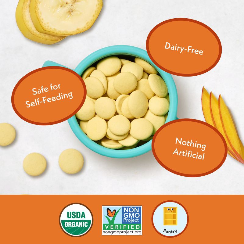 slide 5 of 10, Once Upon a Farm Coconut Melts Mango Baby Snacks - 1oz, 1 oz