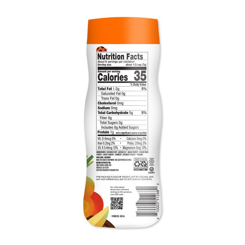 slide 2 of 9, Once Upon a Farm Organic Fruit & Veggie Puffs Baby Food - Mango, Coconut & Carrot - 1.5oz, 1.5 oz