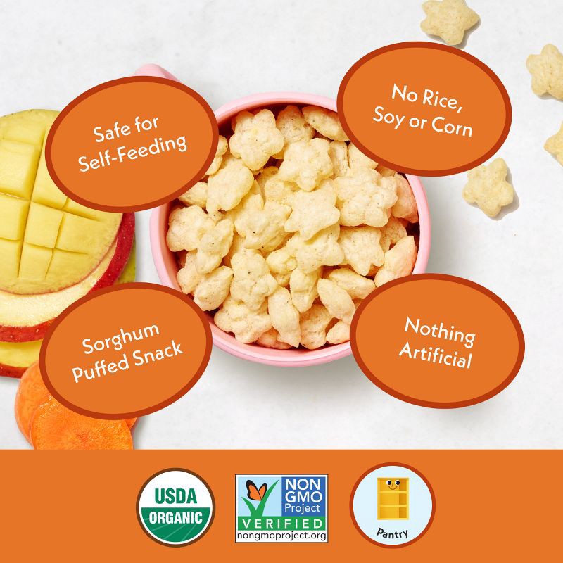 slide 6 of 9, Once Upon a Farm Organic Fruit & Veggie Puffs Baby Food - Mango, Coconut & Carrot - 1.5oz, 1.5 oz