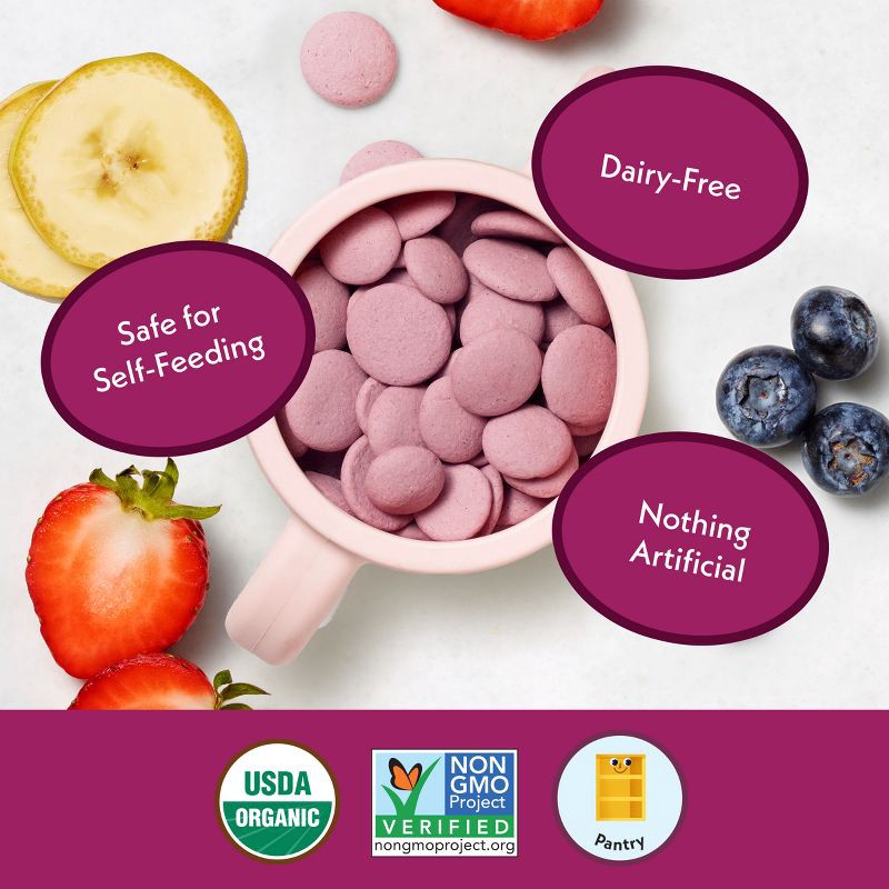 slide 5 of 8, Once Upon a Farm Organic Dairy-Free Coconut Melts Mixed Berry Baby Food - 1oz, 1 oz