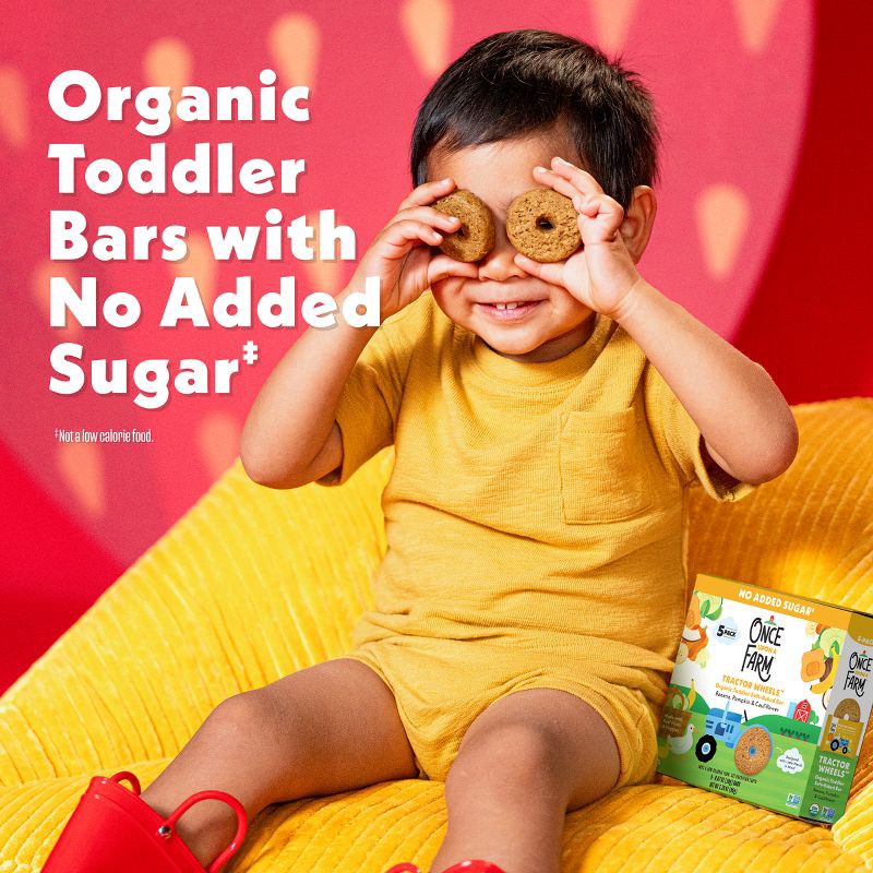 slide 3 of 11, Once Upon a Farm Tractor Wheels Banana Pumpkin & Cauliflower Baby Snacks - 3.35oz, 3.35 oz