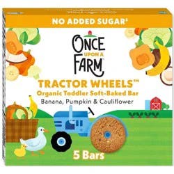 Once Upon a Farm Tractor Wheels Banana Pumpkin & Cauliflower Baby Snacks - 3.35oz