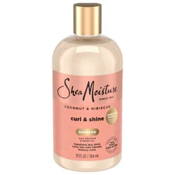 SheaMoisture Curl and Shine Coconut Shampoo Coconut & Hibiscus 13 oz
