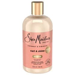 SheaMoisture Curl and Shine Coconut Shampoo Coconut & Hibiscus 13 oz