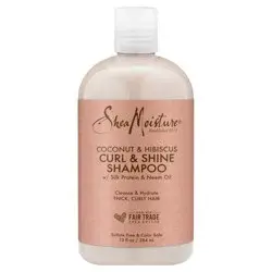 SheaMoisture Curl and Shine Coconut Shampoo Coconut and Hibiscus, 13 oz