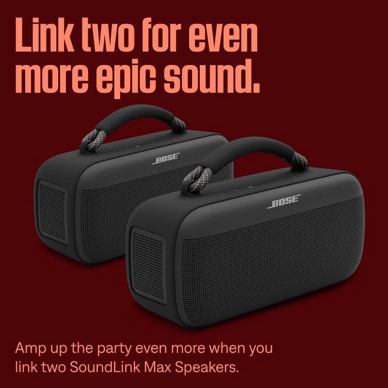 slide 5 of 11, Bose SoundLink Max Portable Bluetooth Wireless Speaker - Black, 1 ct
