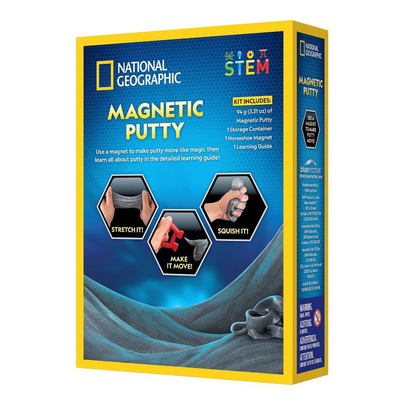 slide 2 of 3, National Geographic Magnetic Putty: Educational Science Toy with Activity Guide for Creative Thinking, 1 ct