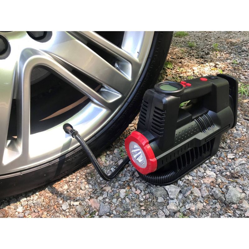slide 9 of 11, Justin Case Dual Function Tire Inflator: Portable Tire Compressor & Pump for Car, Metal & Plastic, 2 Year Warranty, 1 ct