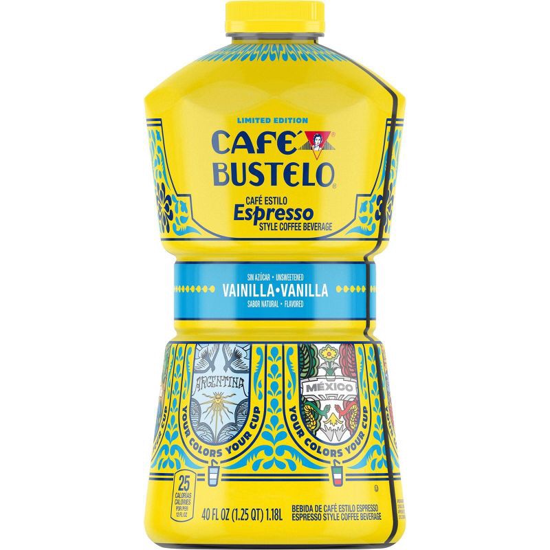 slide 1 of 7, Cafe Bustelo Café Bustelo Vanilla Flavored Espresso-Style Iced Coffee - 40 fl oz, 40 fl oz