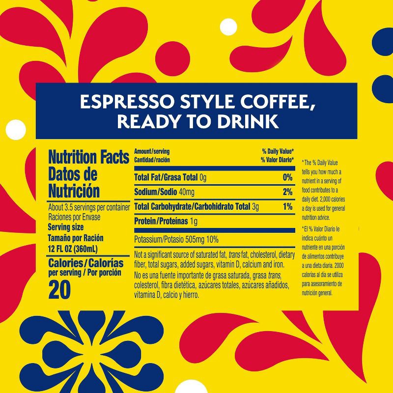 slide 4 of 7, Cafe Bustelo Café Bustelo Unsweetened Espresso-Style Iced Coffee - 40 fl oz, 40 fl oz