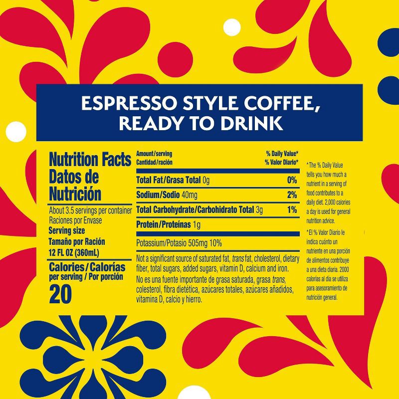 slide 4 of 6, Cafe Bustelo Café Bustelo Unsweetened Espresso-Style Iced Coffee - 40 fl oz, 40 fl oz