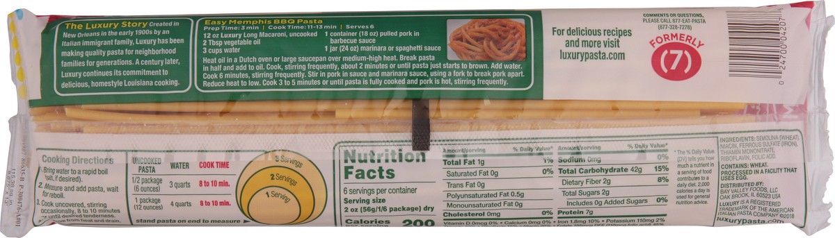 slide 9 of 14, Luxury Long Macaroni 12 oz, 12 oz