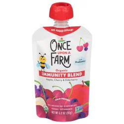 Once Upon a Farm Organic Apple, Cherry & Elderberry Immunity Blend 3.2 oz