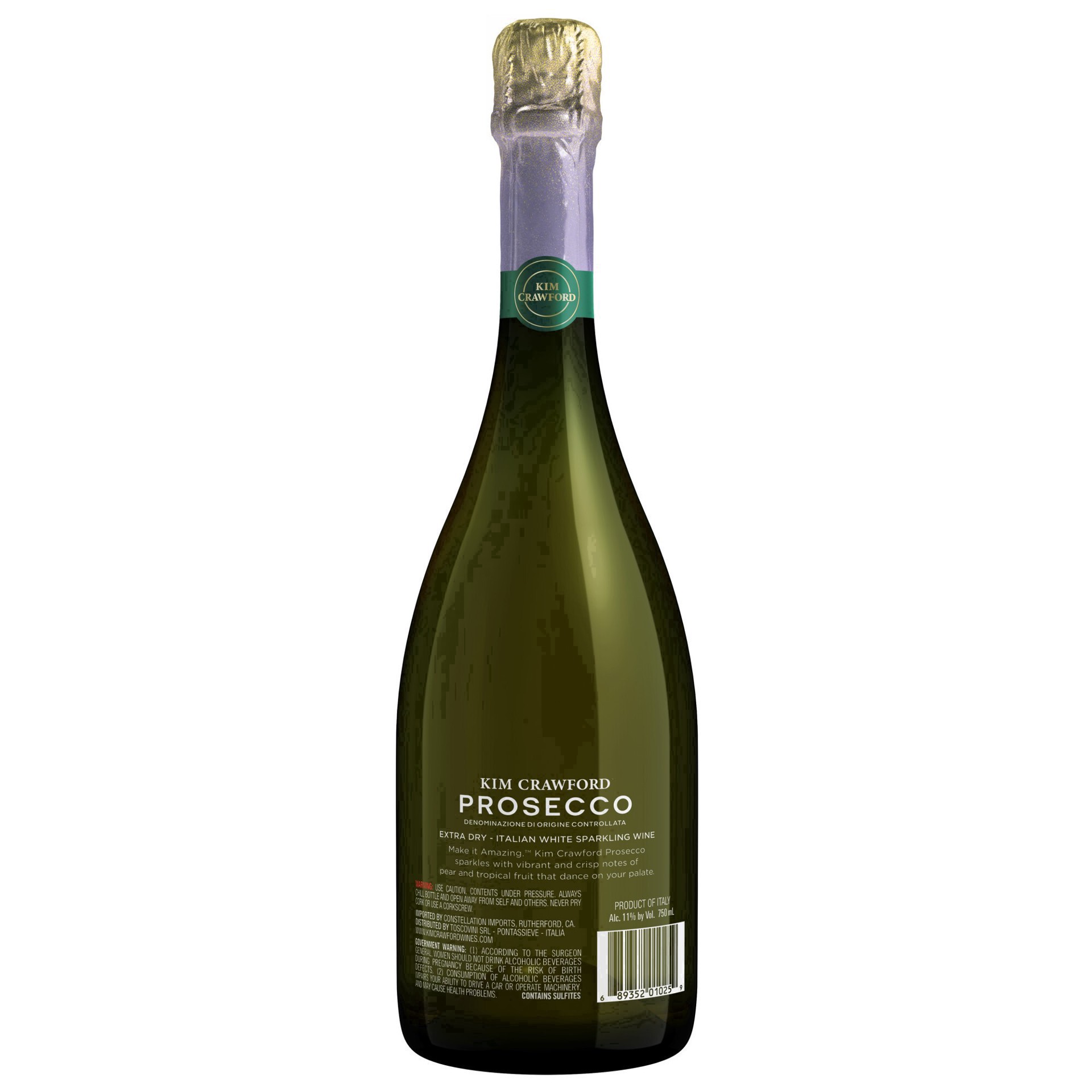 slide 10 of 25, Kim Crawford Prosecco DOC, Italian White Sparkling Wine, 750 mL Bottle, 25.36 fl oz